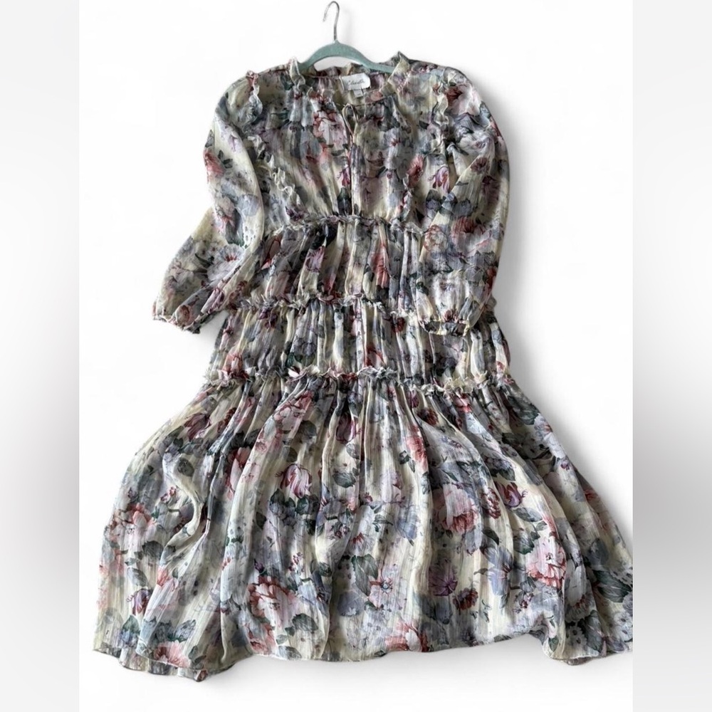 Cleobella Sheer Floral Dress - Pastel Hues